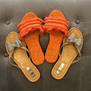 INC sparkly sandals and bonus sandal